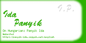 ida panyik business card
